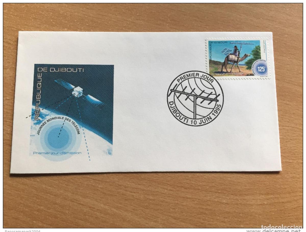 Sellos: Djibouti 1995 FDC D&iacute;a Mundial de las Telecomunicaciones Camel Wildlife Mi. 613 &iexcl;&iexcl;RARO!!