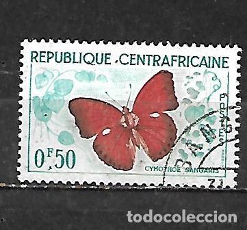 Sellos: 1960: AFRICA CENTRAL Mariposas - Planeador de color rojo sangre (CTO)