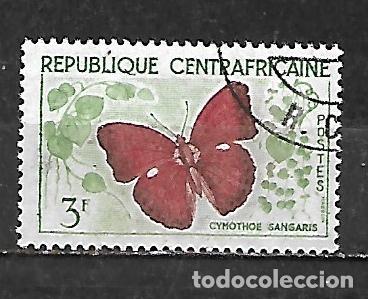 Sellos: 1960: AFRICA CENTRAL Mariposas - Planeador de color rojo sangre (CTO)