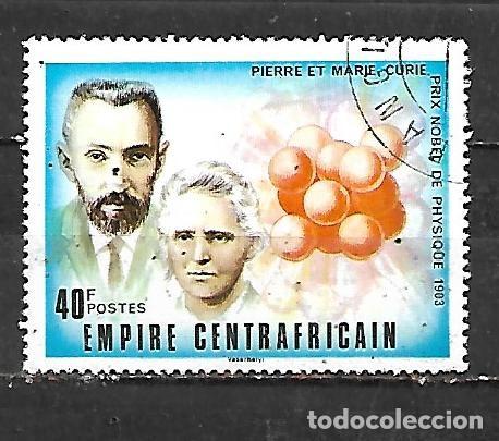 Sellos: 1977: AFRICA CENTRAL Premios Nobel de f&iacute;sica - Pierre Y Marie Curie (CTO)