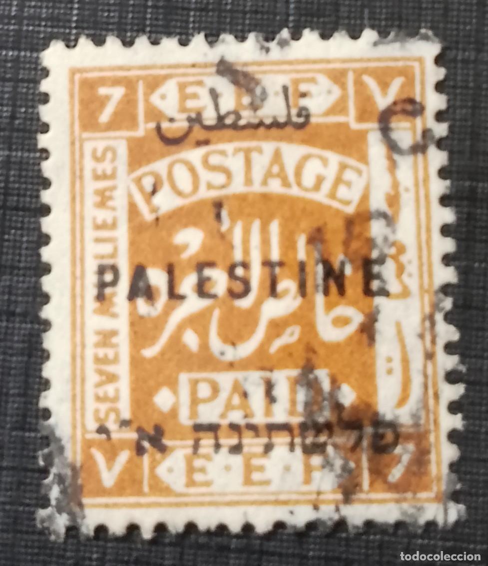 Sellos: PALESTINA - E.F.E. - V/F 7 - POSTAGE PAID, FRANQUEO PAGADO