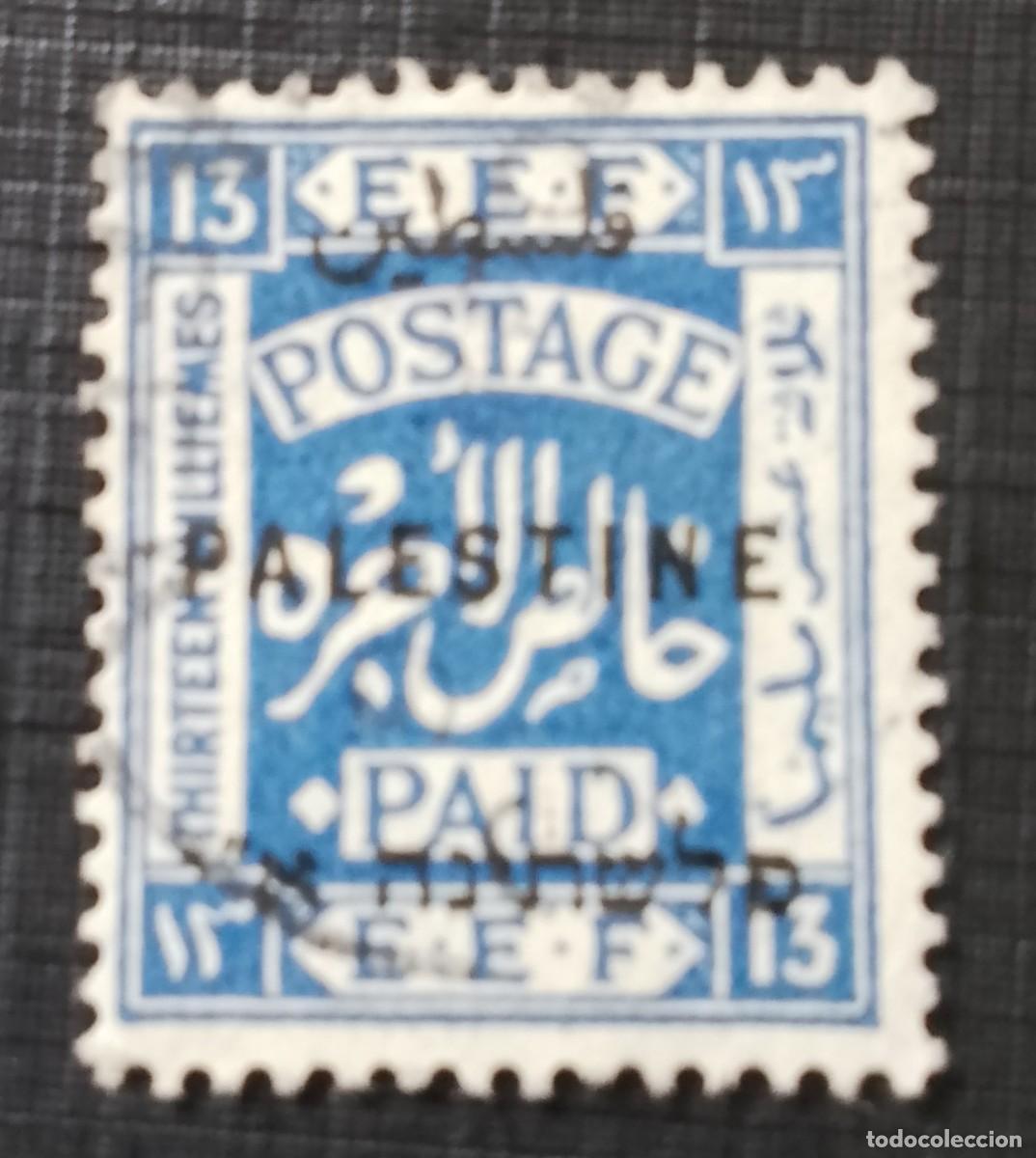Sellos: PALESTINA - E.F.E. - V/F 13 - POSTAGE PAID, FRANQUEO PAGADO