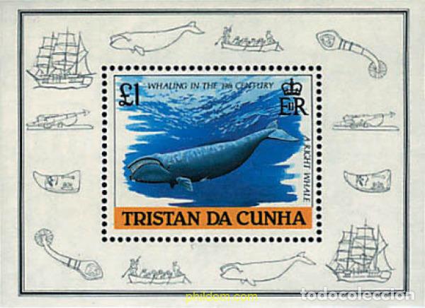 Sellos: 42753 MNH TRISTAN DA CUNHA 1988 PESCA DE LA BALLENA
