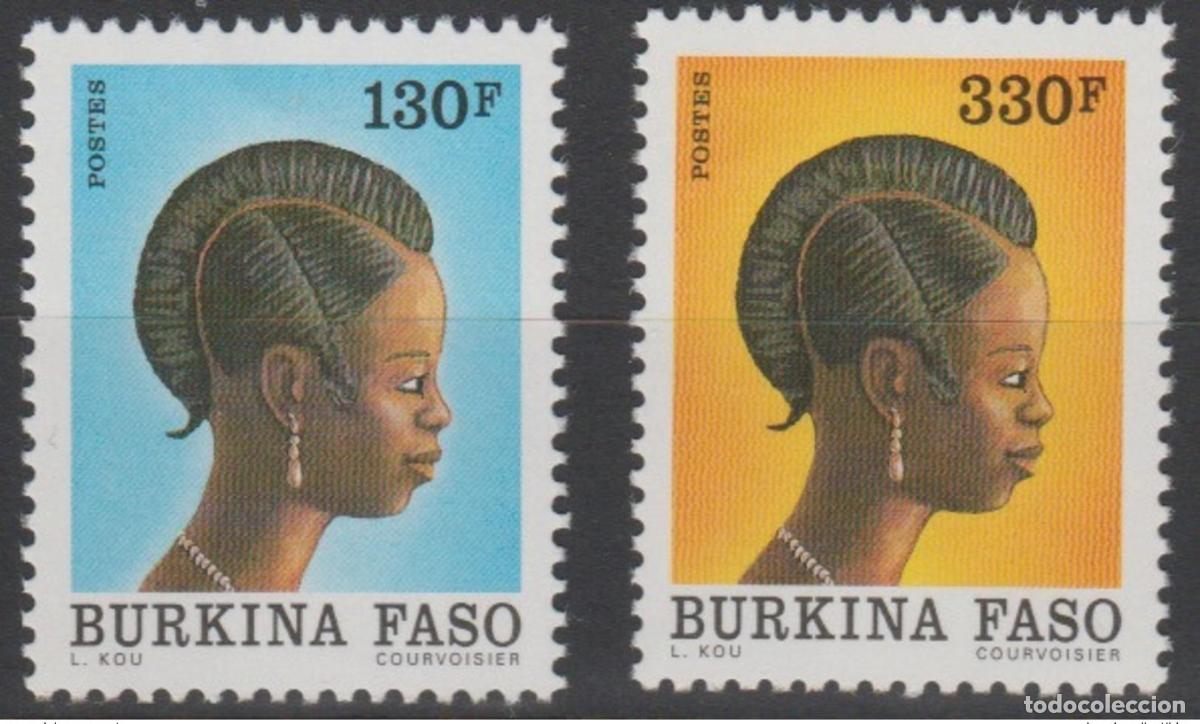 Sellos: Burkina Faso 1993 Mi. 1280 - 1281 Peluquer&iacute;a tradicional Peinado