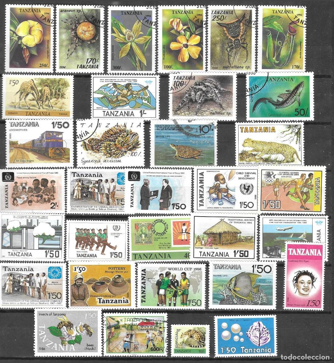 Sellos: LOTE DE 33 SELLOS DE TANZANIA