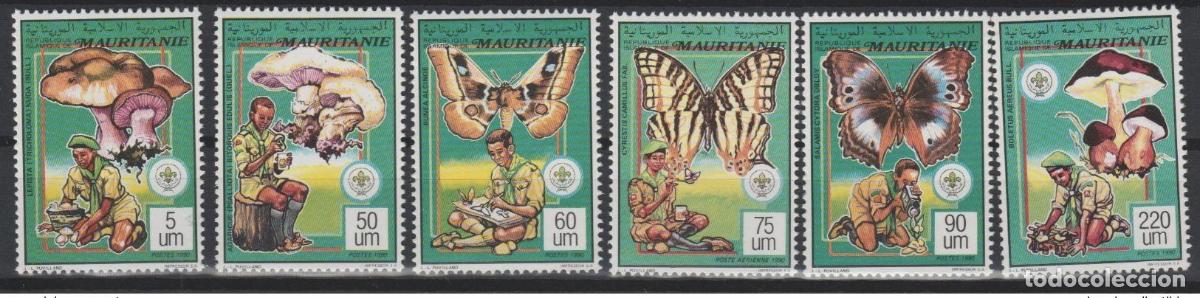 Sellos: Mauritania 1990/1991 Mi. 987 - 992 Scouting Scouts Padfinder Butterfly