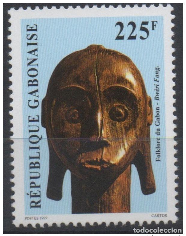 Sellos: Gab&oacute;n 1999 Mi. M&aacute;scaras A1487 folclore de &iexcl;Bw&egrave;ri Fang es raro!