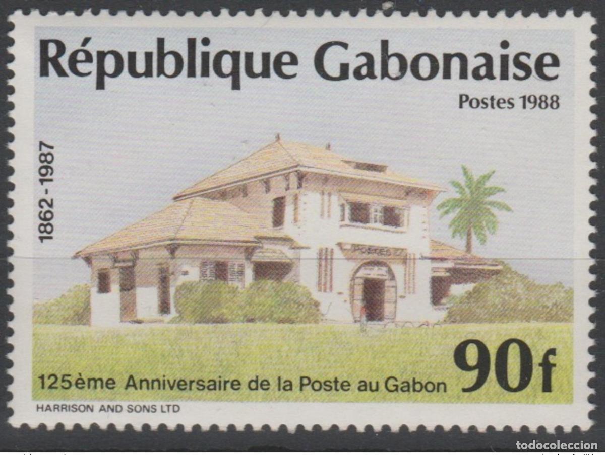 Sellos: Gab&oacute;n 988/1989 Mi. 1050 1862 - 1987 125 aniversario de la Oficina Correos RARE
