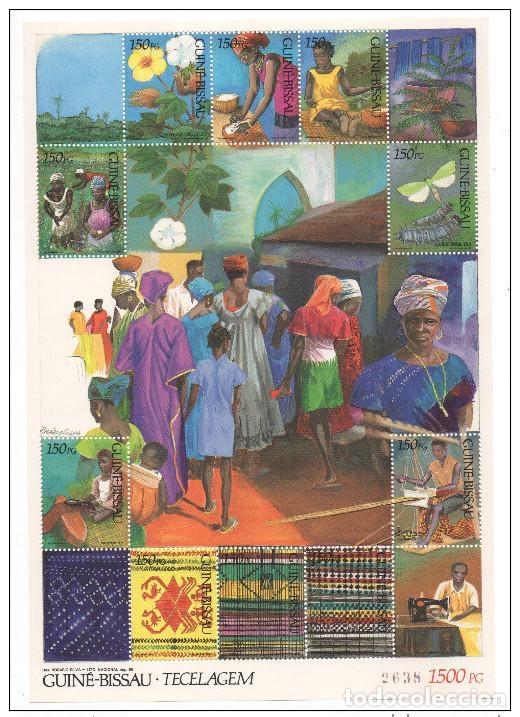 Sellos: Guinea-Bis&aacute;u 1990/1991 Tecelagem Webkunst Weaving Mi. N&ordm; 286 MNH**