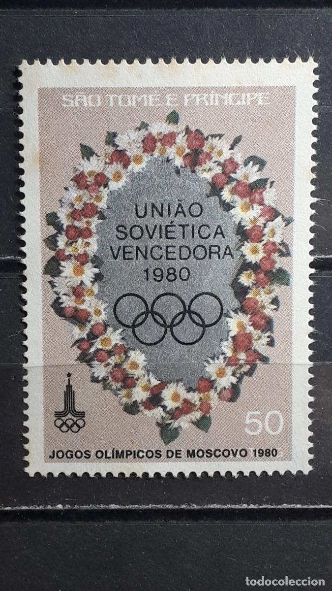 Sellos: SANTO TOM&Eacute; Y PRINCIPE. OLIMPIADAS. A&Ntilde;O 1981. (*). YVERT 619