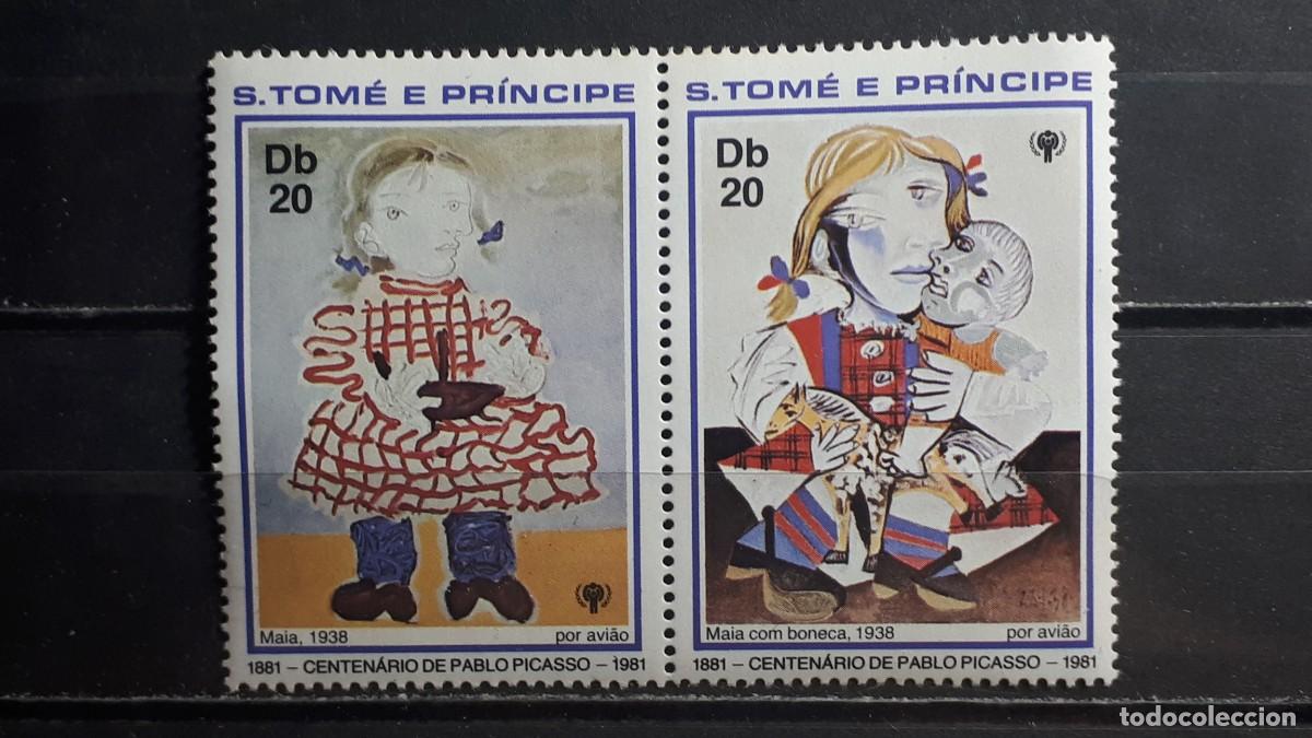 Sellos: SANTO TOM&Eacute; Y PRINCIPE. ARTE. A&Ntilde;O 1981. **. YVERT A&eacute;reo 22/3