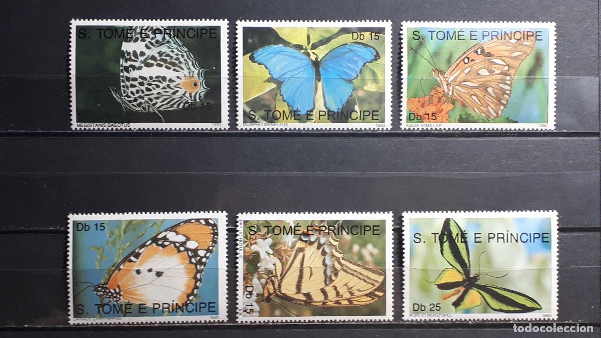 Sellos: SANTO TOM&Eacute; Y PRINCIPE. FLORA. A&Ntilde;O 1990. **. YVERT 980/5
