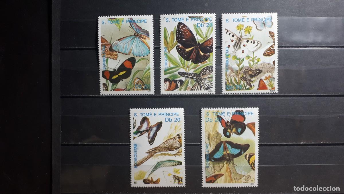 Sellos: SANTO TOM&Eacute; Y PRINCIPE. FAUNA. A&Ntilde;O 1989. **. YVERT 965/9
