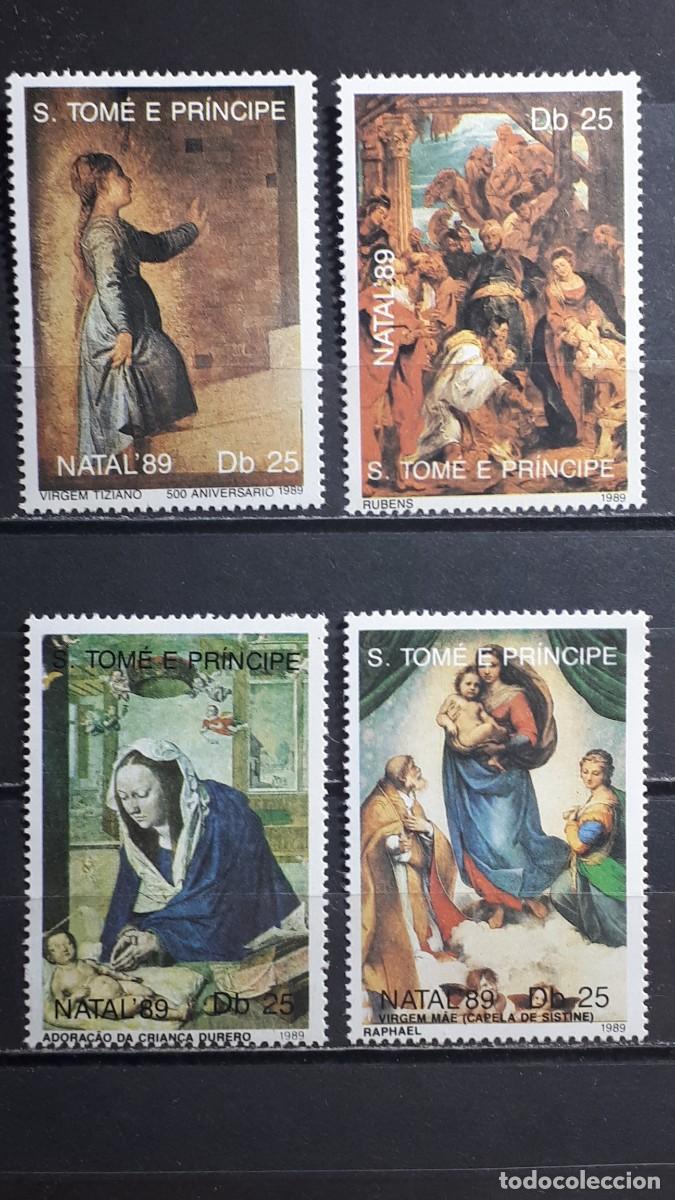 Sellos: SANTO TOM&Eacute; Y PRINCIPE. ARTE. A&Ntilde;O 1989. **. YVERT 970/3