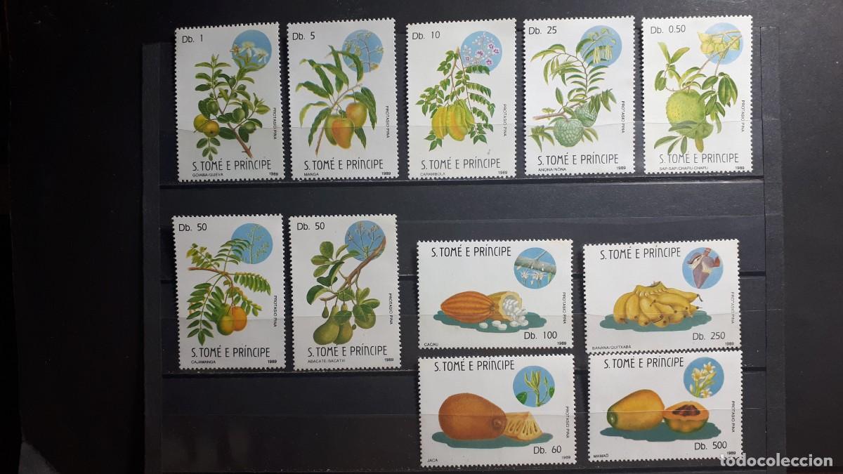 Sellos: SANTO TOM&Eacute; Y PRINCIPE. FLORA. A&Ntilde;O 1989. **. YVERT 932/42