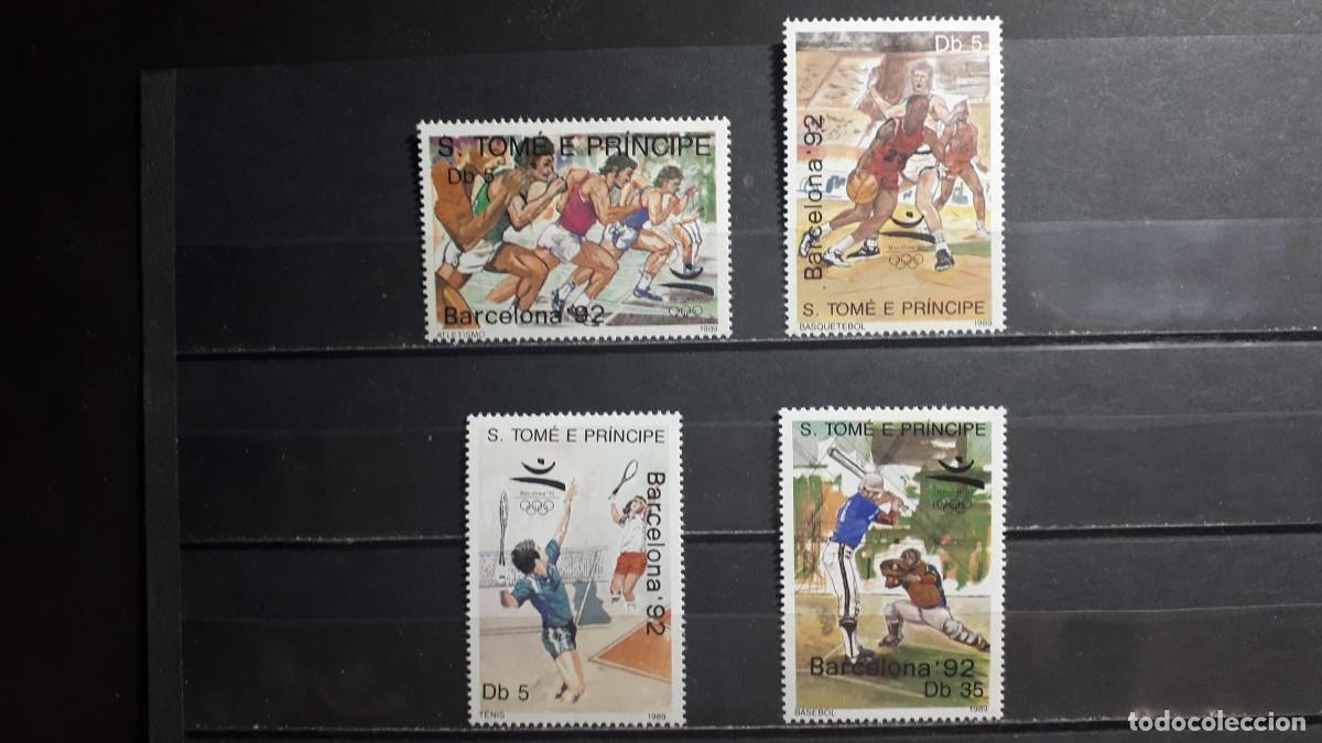 Sellos: SANTO TOM&Eacute; Y PRINCIPE. OLIMPIADAS. A&Ntilde;O 1989. **. YVERT 976/9