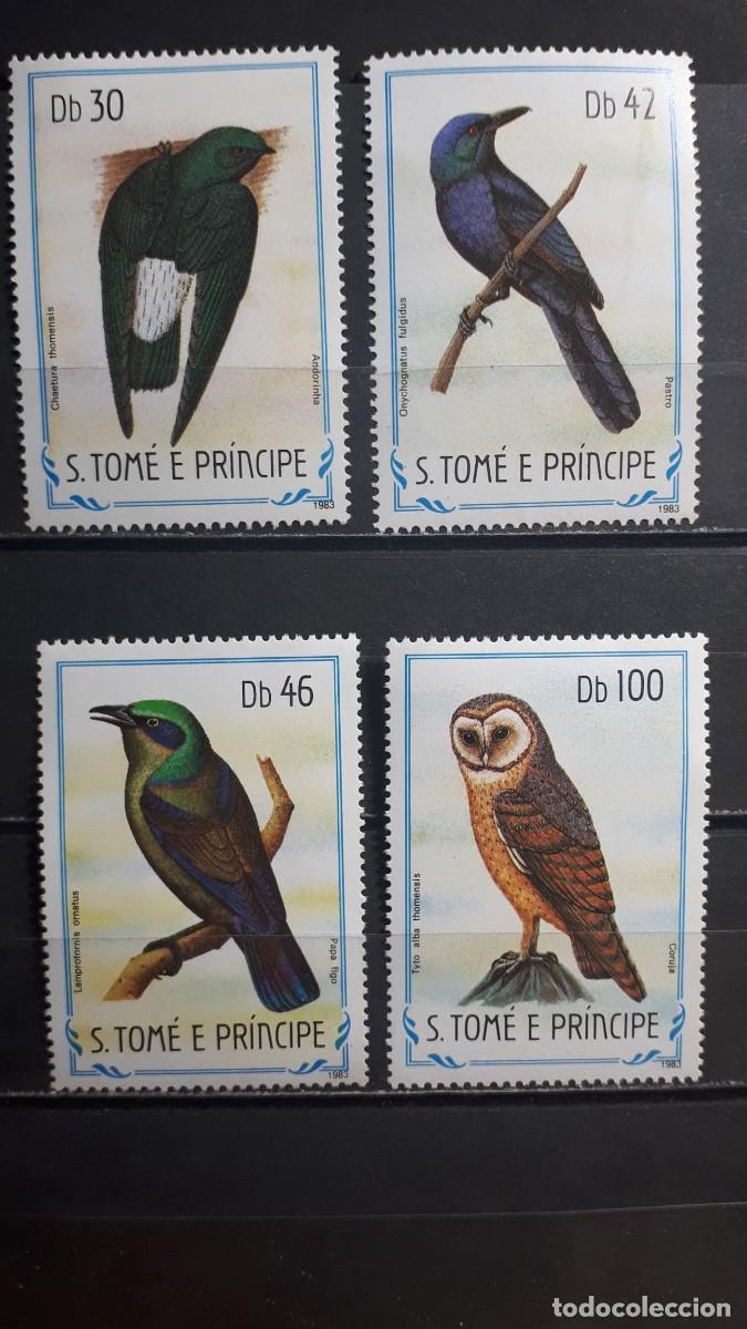 Sellos: SANTO TOM&Eacute; Y PRINCIPE. AVES. A&Ntilde;O 1983. **. YVERT 792/5