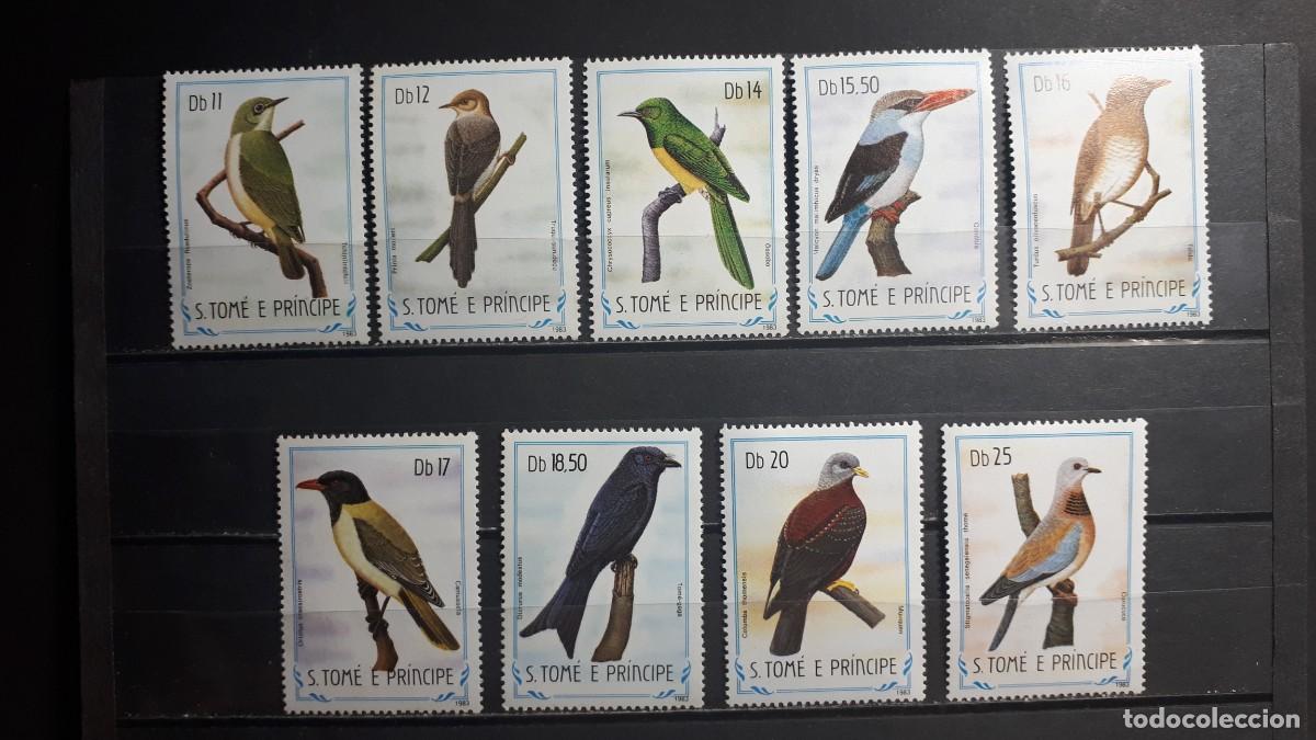 Sellos: SANTO TOM&Eacute; Y PRINCIPE. AVES. A&Ntilde;O 1983. **. YVERT 783/91