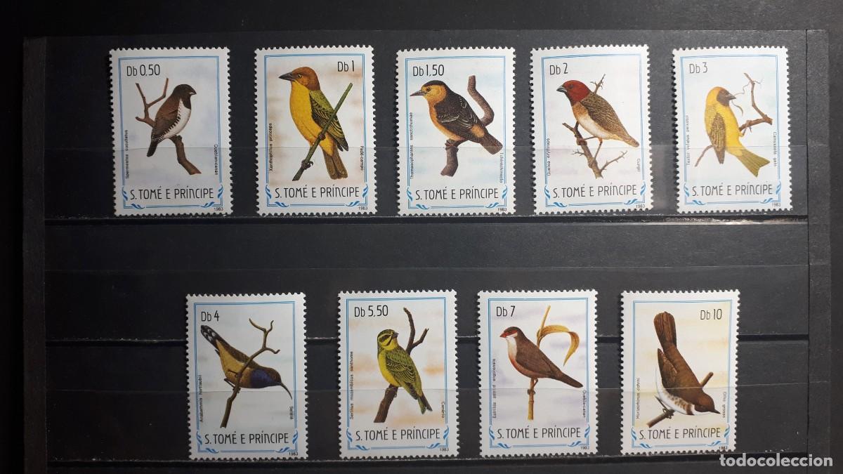 Sellos: SANTO TOM&Eacute; Y PRINCIPE. AVES. A&Ntilde;O 1983. **. YVERT 766/74
