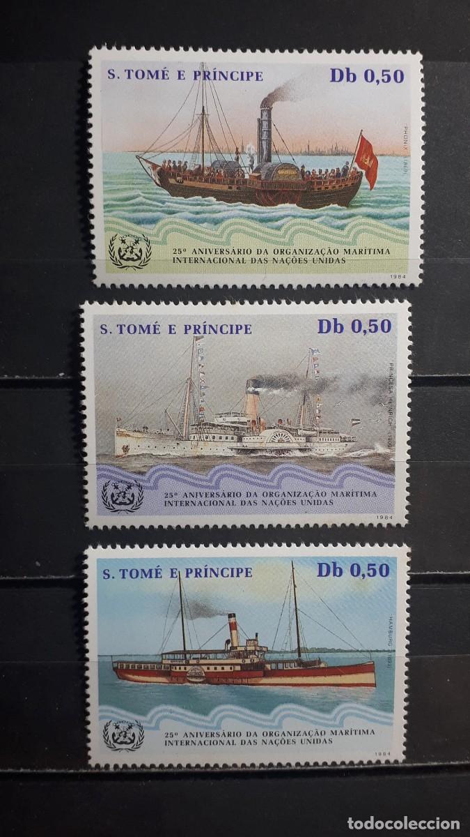 Sellos: SANTO TOM&Eacute; Y PRINCIPE. BARCOS. A&Ntilde;O 1984. **. YVERT 796/8