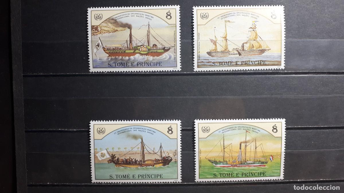 Sellos: SANTO TOM&Eacute; Y PRINCIPE. BARCOS. A&Ntilde;O 1984. **. YVERT 806/9