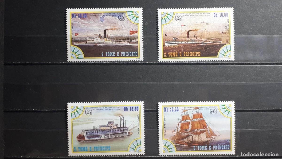 Sellos: SANTO TOM&Eacute; Y PRINCIPE. BARCOS. A&Ntilde;O 1984. **. YVERT 810/3