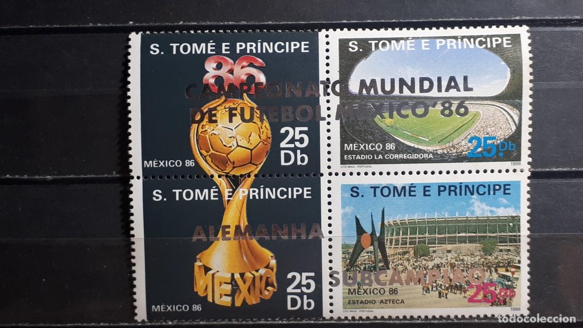 Sellos: SANTO TOM&Eacute; Y PRINCIPE. DEPORTES. A&Ntilde;O 1986. **. YVERT 838/41