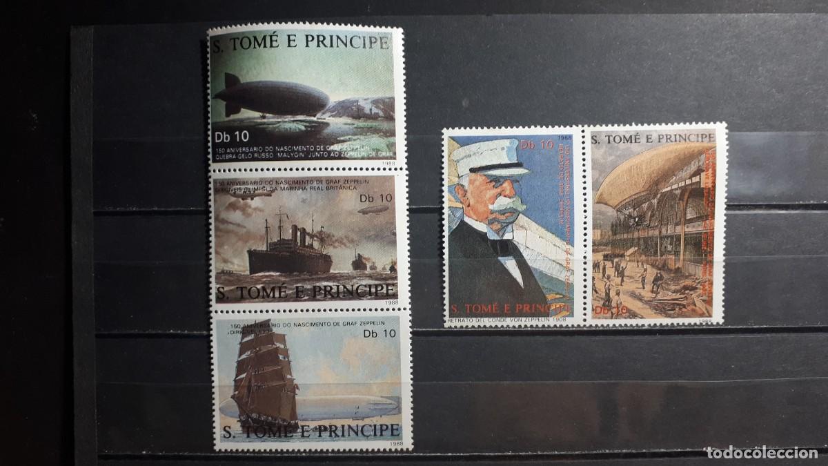 Sellos: SANTO TOM&Eacute; Y PRINCIPE. BARCOS. A&Ntilde;O 1988. **. YVERT 915/9