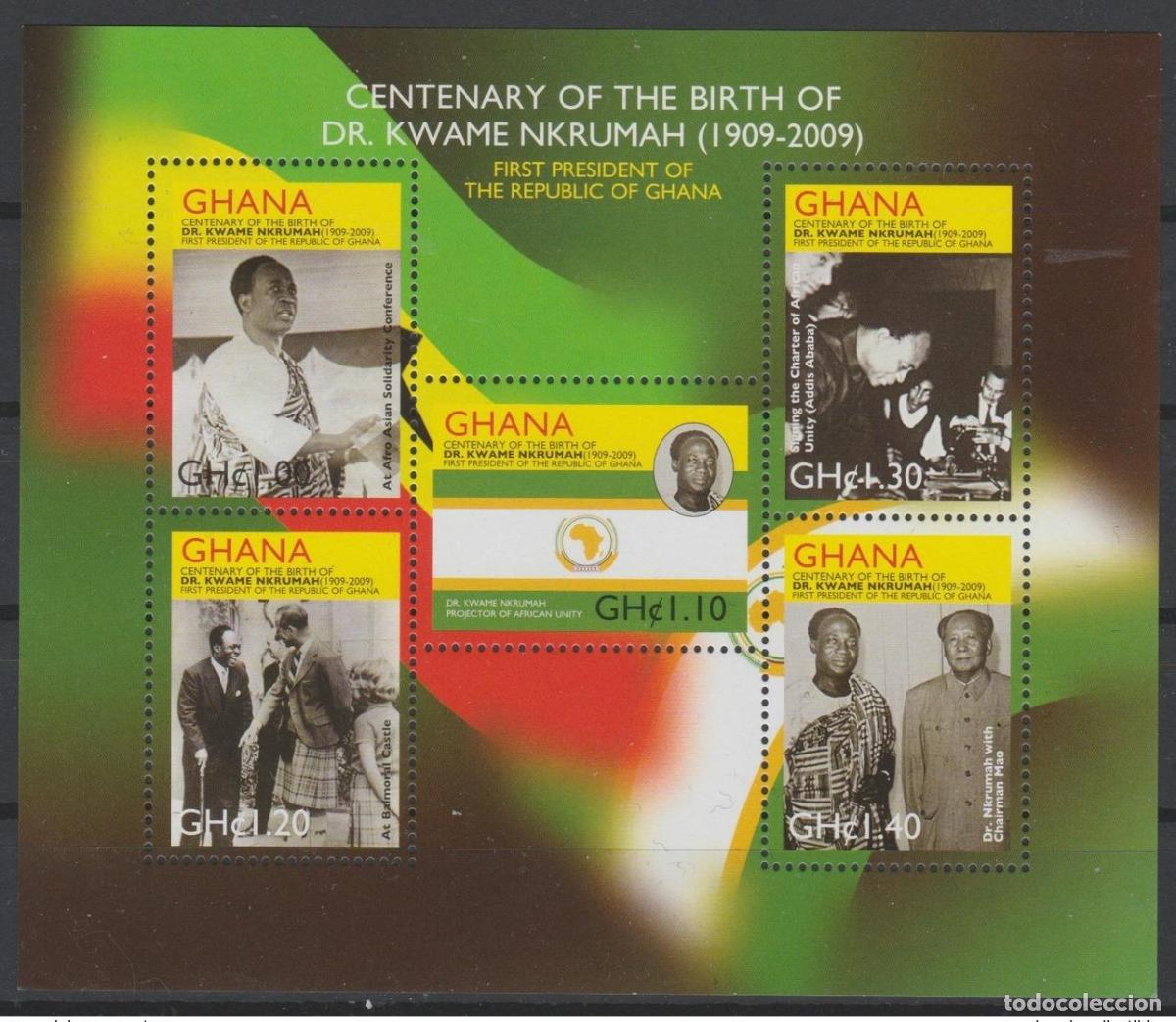 Sellos: Ghana 2010 Mi. N&ordm; 4079 - 4091 Dr. Kwame Nkrumah 1909 2009 Primer presidente de Mao