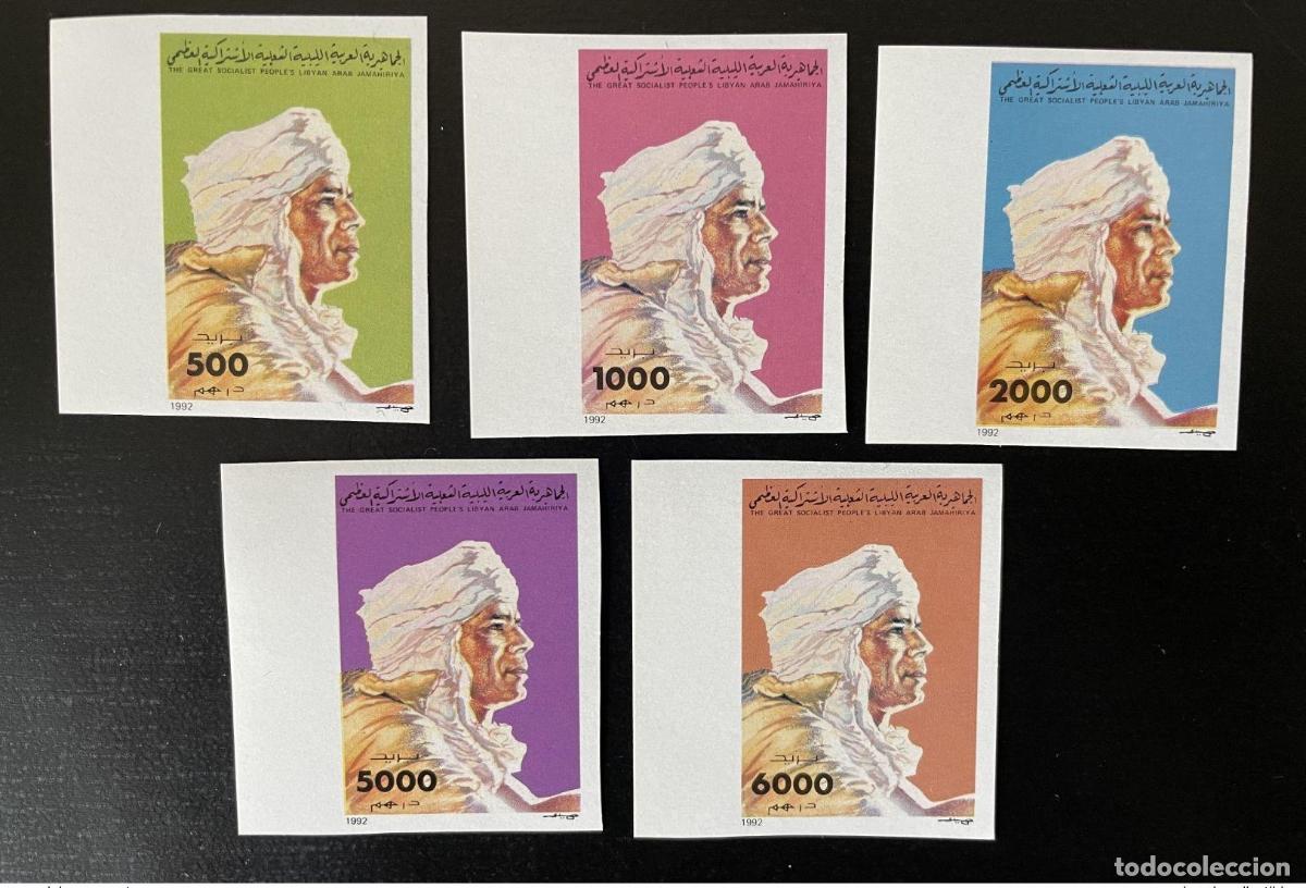 Sellos: Libia 1992 Mi. 1938-1942 ND Gadafi L&iacute;der Revoluci&oacute;n 1 de Septiembre