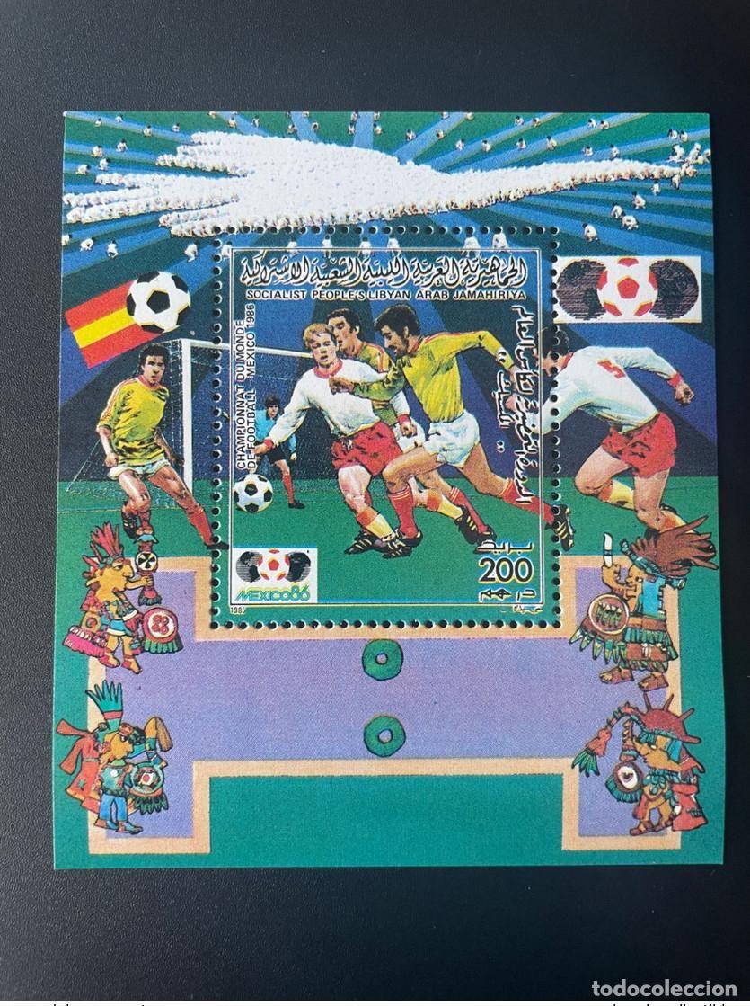 Sellos: Libia 1985 Mi. F&uacute;tbol N&ordm; 98 Copa Mundial de la FIFA 1986 M&eacute;xico