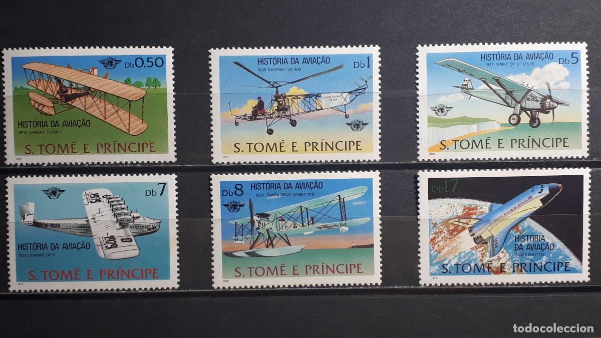 Sellos: SANTO TOM&Eacute; Y PRINCIPE. AVIONES. A&Ntilde;O 1980. **. YVERT 572/7