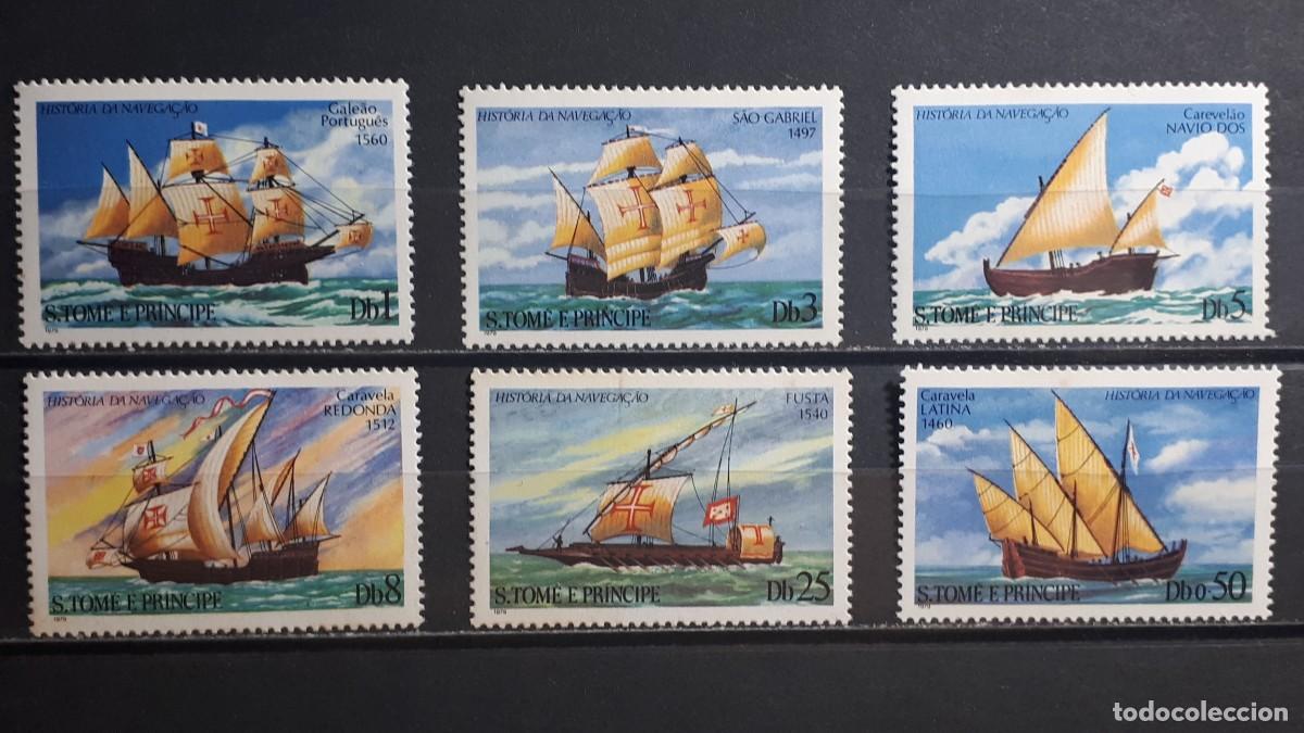 Sellos: SANTO TOM&Eacute; Y PRINCIPE. BARCOS. A&Ntilde;O 1980. **. YVERT 566/71