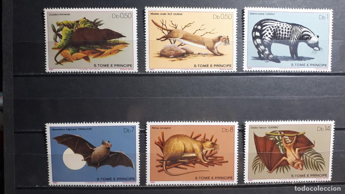 Sellos: SANTO TOM&Eacute; Y PRINCIPE. FAUNA. A&Ntilde;O 1981. **. YVERT 620/5