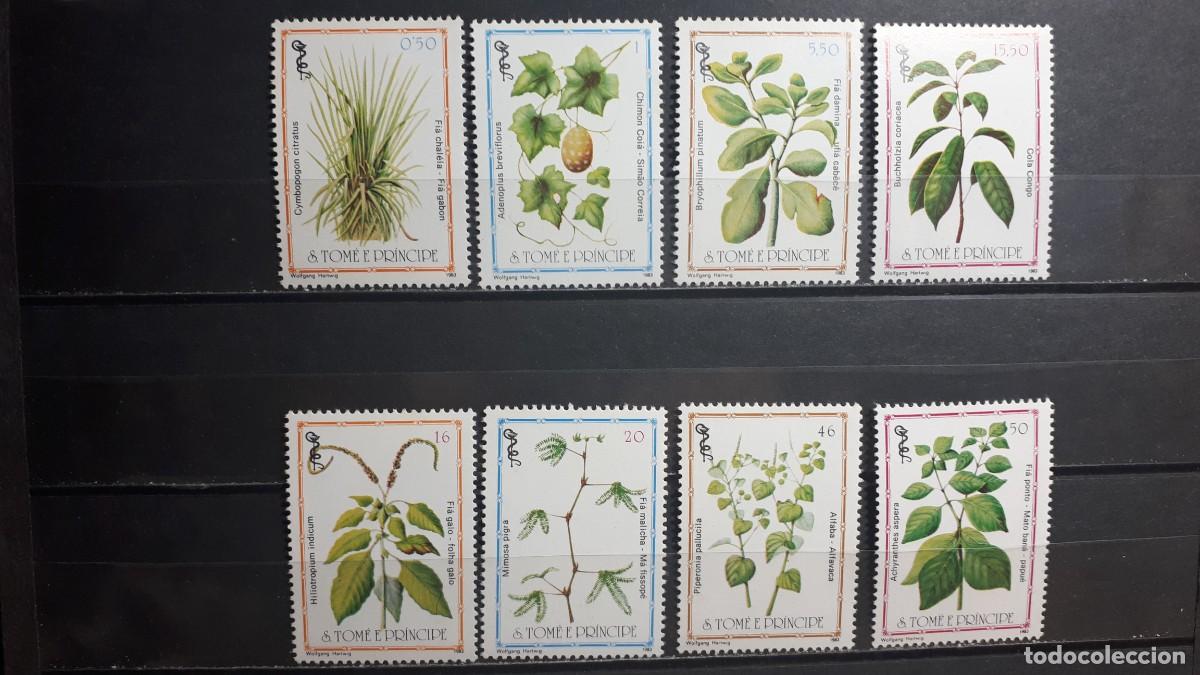 Sellos: SANTO TOM&Eacute; Y PRINCIPE. FLORA. A&Ntilde;O 1983. **. YVERT 756/63