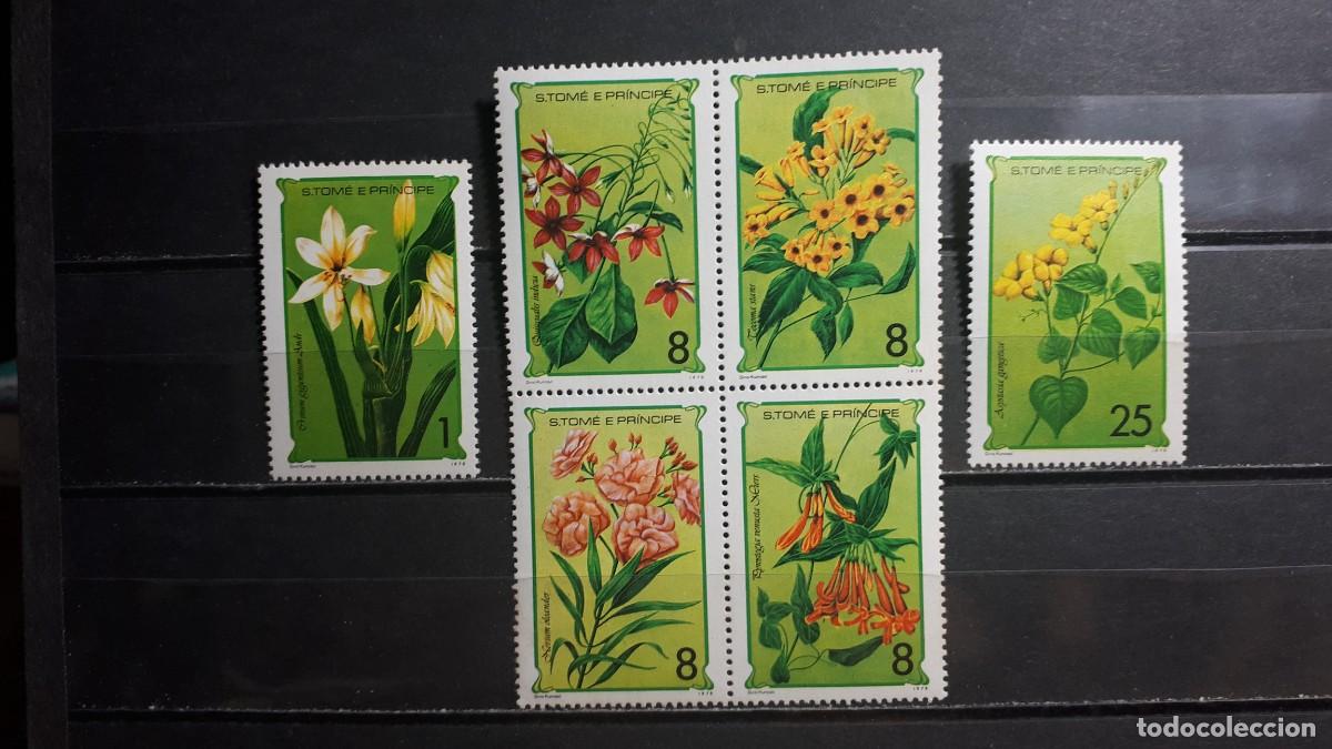 Sellos: SANTO TOM&Eacute; Y PRINCIPE. FLORA. A&Ntilde;O 1979. **. YVERT 536/41