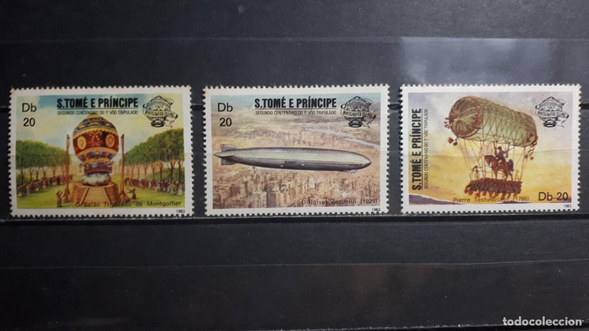 Sellos: SANTO TOM&Eacute; Y PRINCIPE. AVIONES. A&Ntilde;O 1983. **. YVERT 741/3