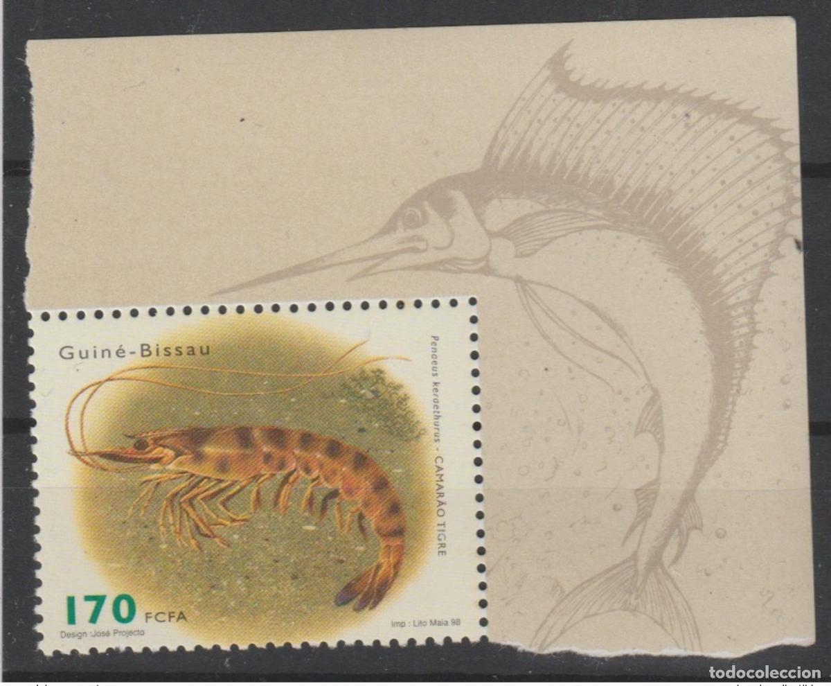 Sellos: Guinea-Bis&aacute;u 1998 Mi. 1264A 170 FCFA Defesa dos Oceanos Garnele Shrimps MNH**