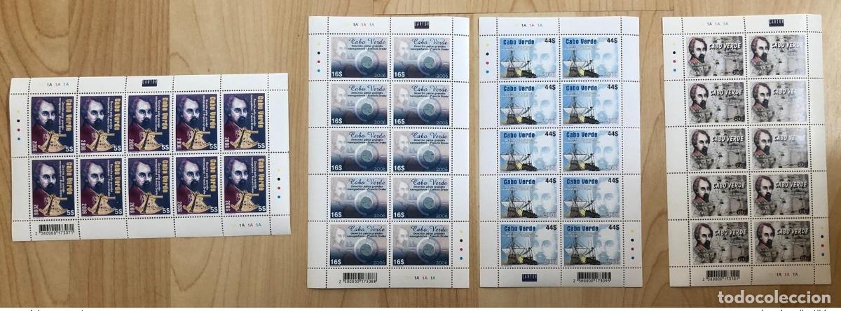 Sellos: Cabo Verde 2006 Mi. 898 901 hojas Grandes Navegadores Francis Drake Ship Boat