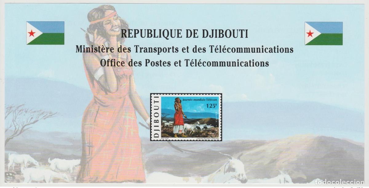 Sellos: Djibouti Schibuti 1999 mayo de 674 Documento presentaci&oacute;n: D&iacute;a Mundial las Telecomunicaciones