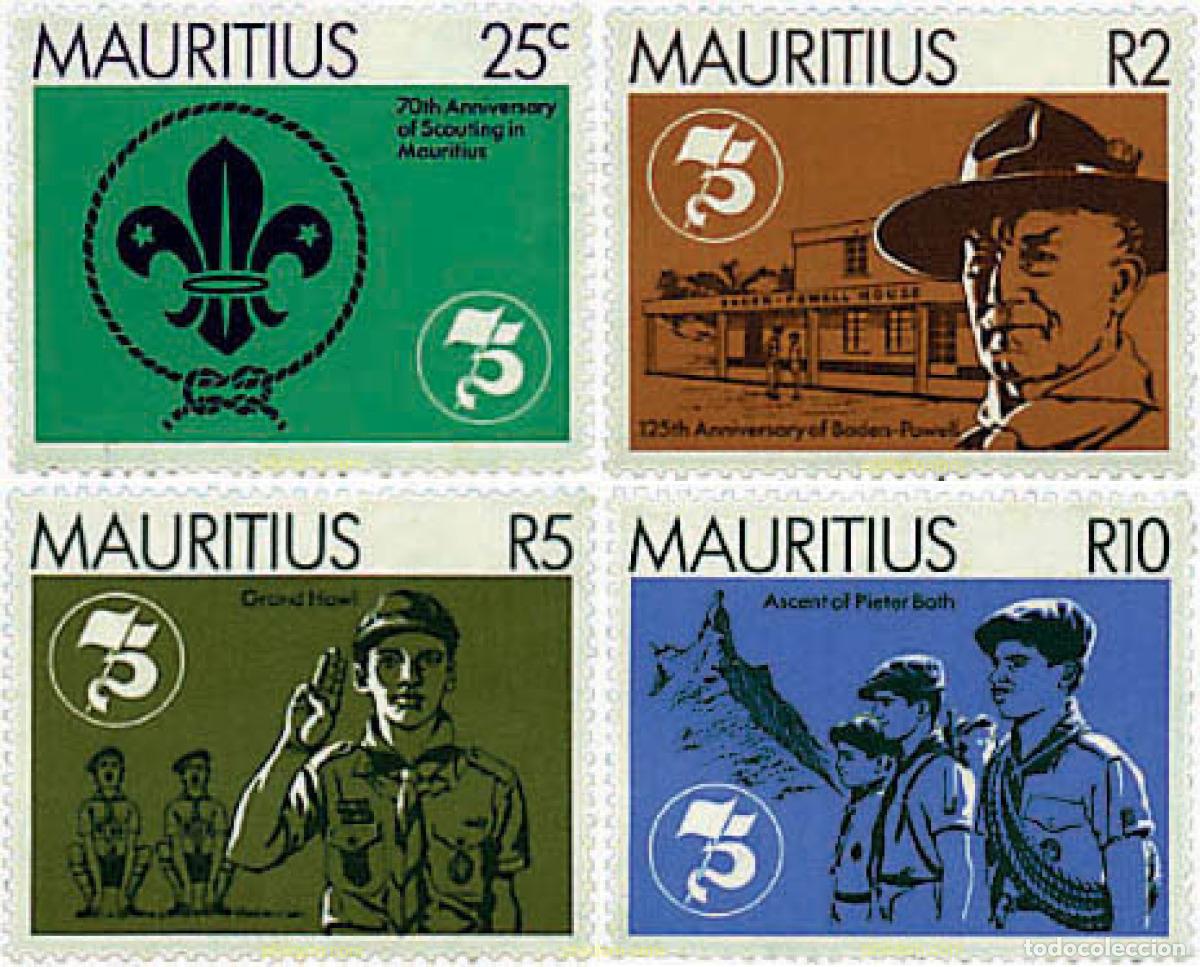 Sellos: 38651 MNH MAURICIO 1982 70 ANIVERSARIO DEL ESCULTISMO EN MAURICIO