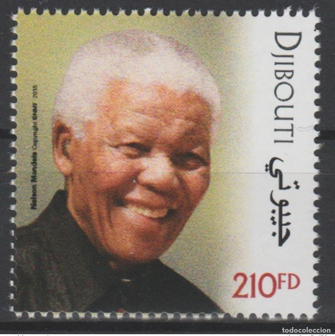 Sellos: Yibuti 2018 Mi.? Sello: 100 a&ntilde;os de Nelson Mandela panafricano edici&oacute;n conjunta