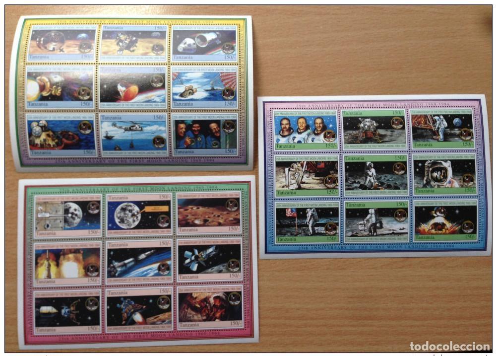 Sellos: Tanzania 1994 Primer hombre en la luna Neil Armstrong Space Moon 1969 Klb. Cohete MH**