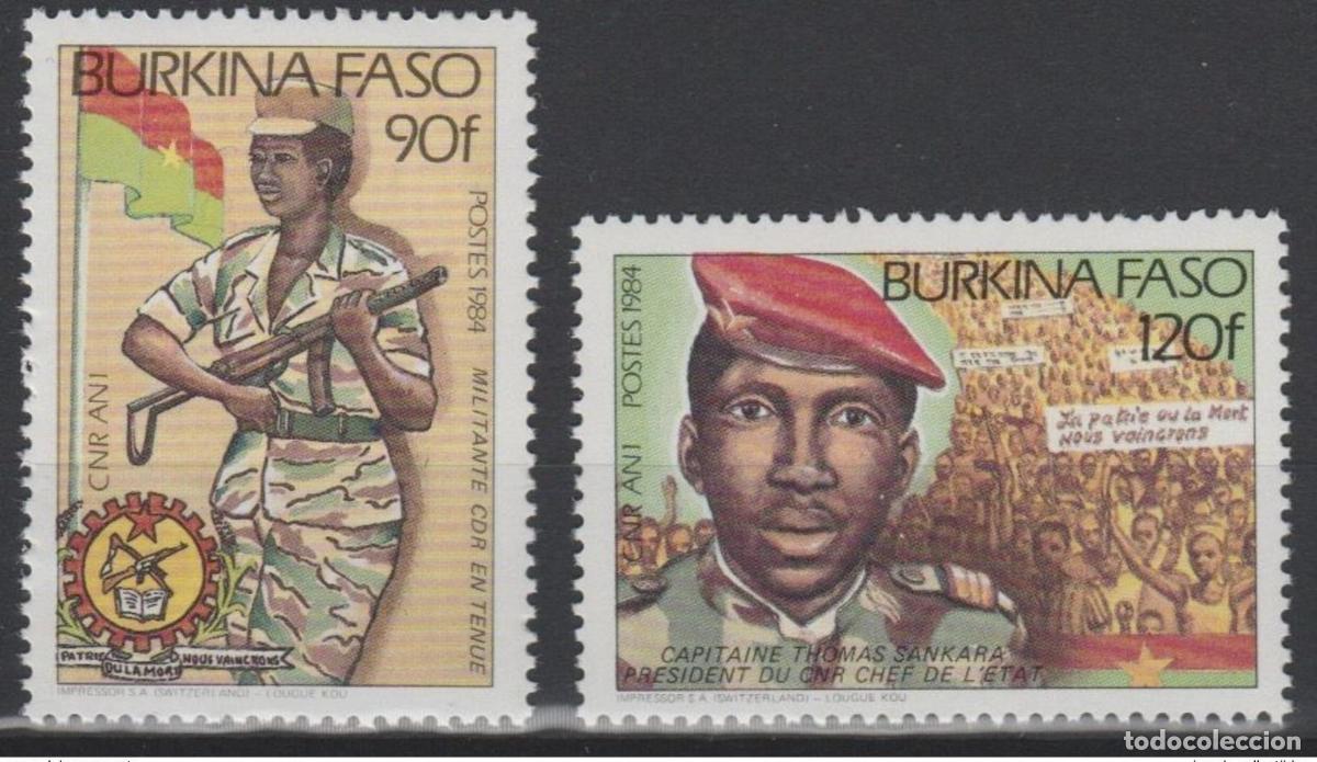 Sellos: Burkina Faso 1984 Mi. A975 - B975 Thomas Sankara CNR AN1 Soldier 2 val. **