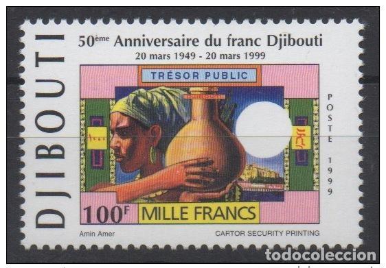 Sellos: Djibouti 1999 Mi. 677** nueve MNH 50 aniversario del franco yibutiano 1000F