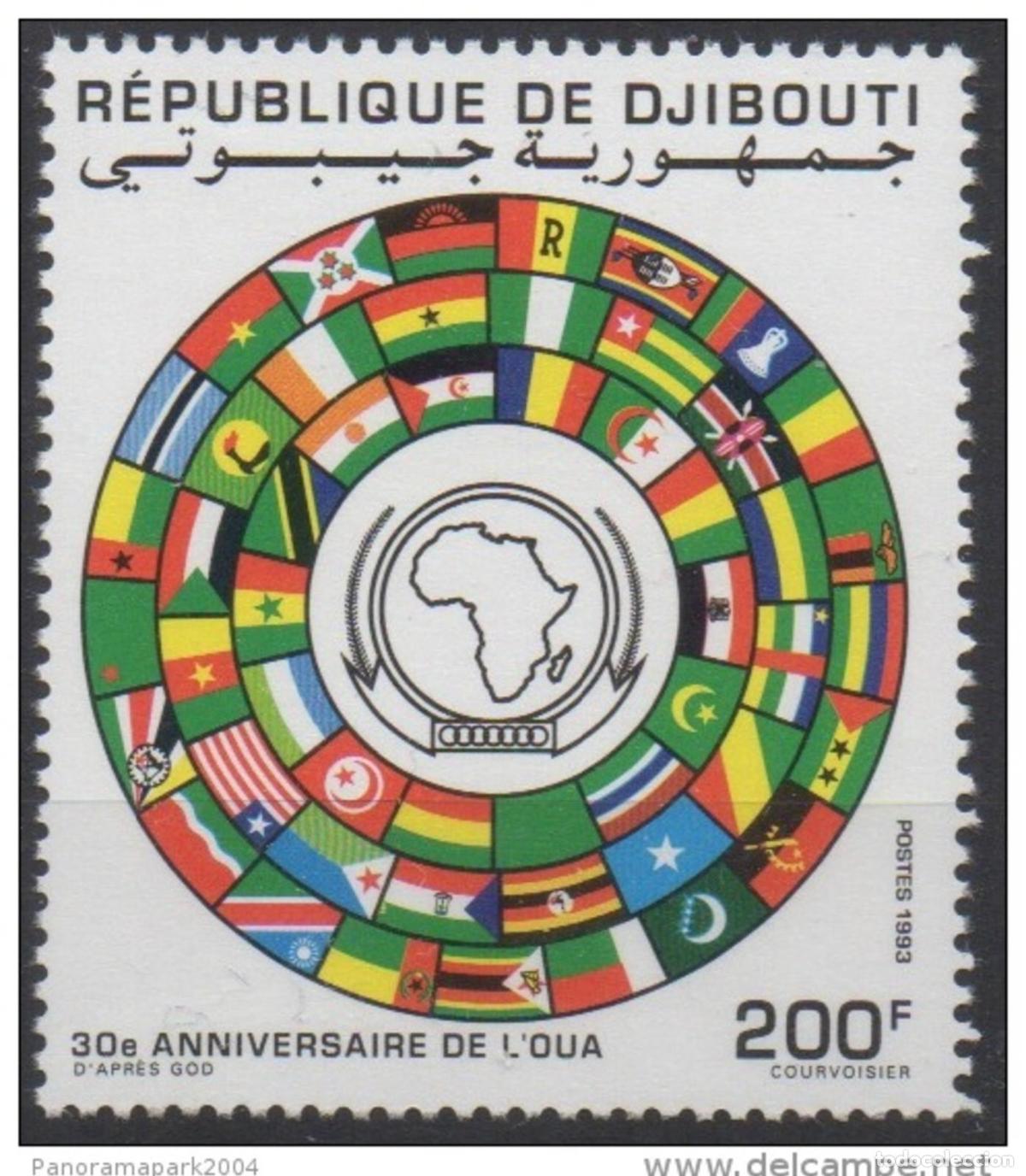 Sellos: Djibouti Schibuti 1993 Mi. 583 nueve MNH 30 aniversario de la OUA &iexcl;RARO!