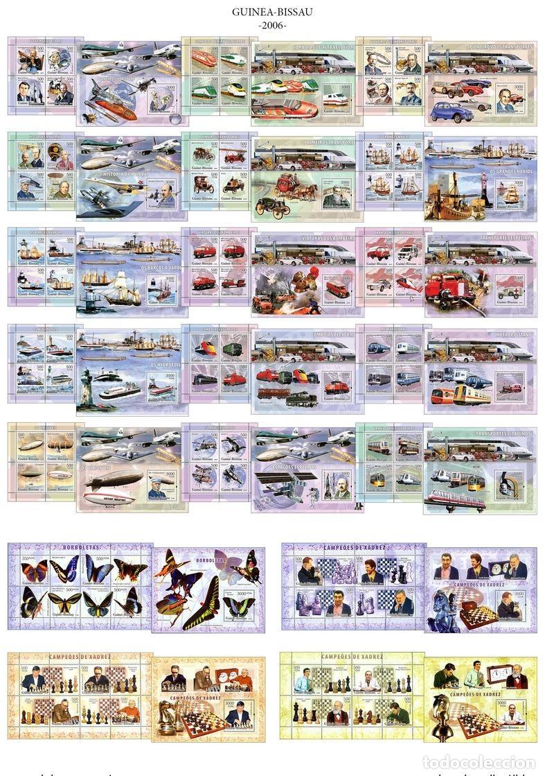 Stamps: Guinea-Bissau 2006 A&ntilde;o completo Mi. 3311-3460 + S/S bloquea CAT. VALOR 599&euro;