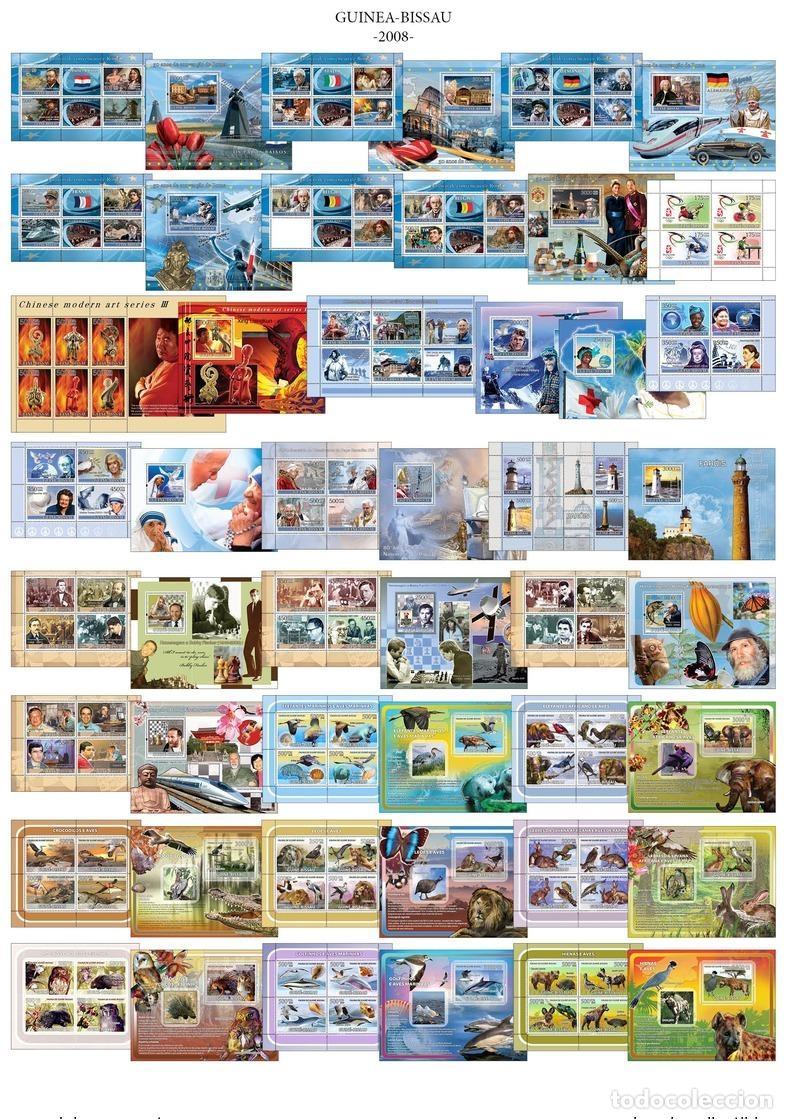 Stamps: Guinea-Bissau 2008 A&ntilde;o completo Mi. 3688-4010 + S/S CAT. VALOR 1121&euro;