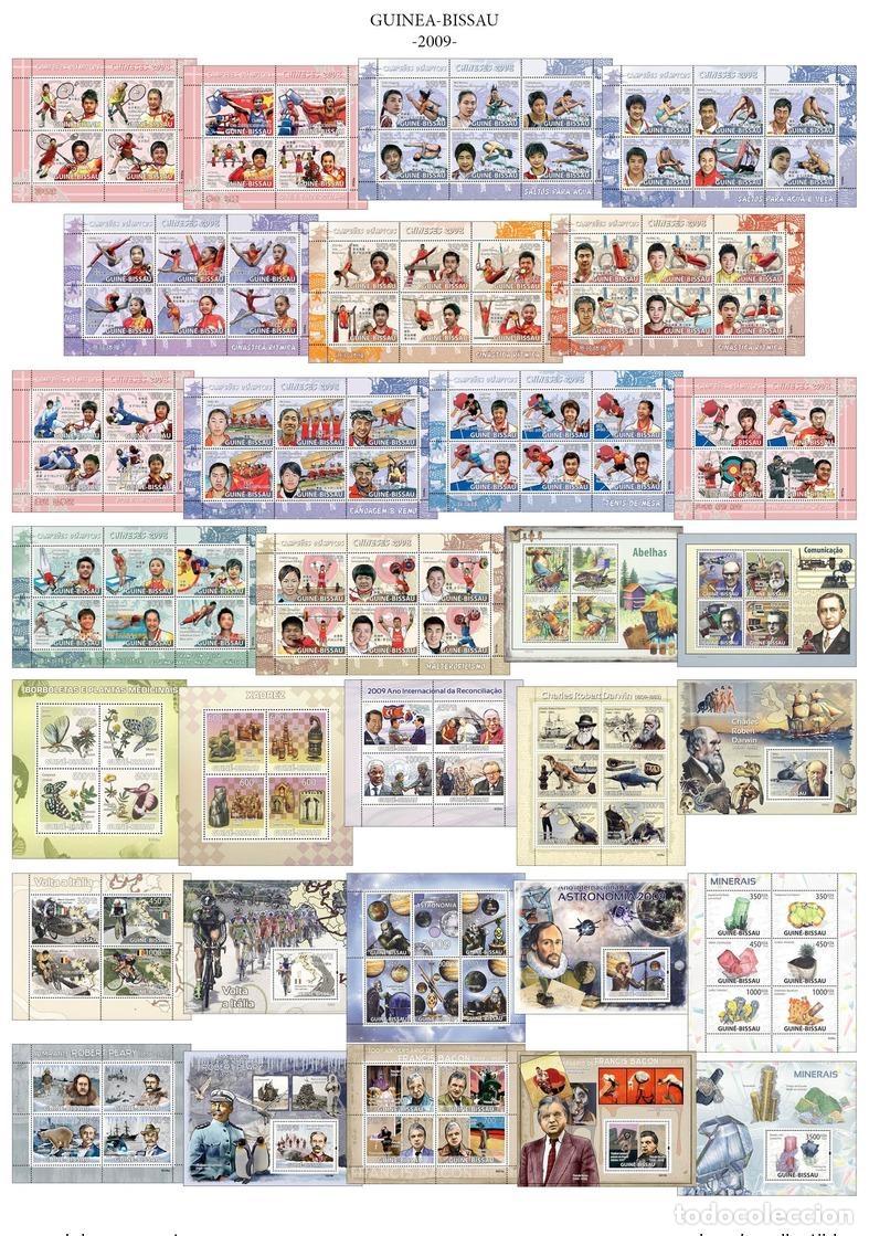 Stamps: Guinea-Bissau 2009 A&ntilde;o completo Mi. 4011-4544 + S/S CAT. VALOR 1973&euro;