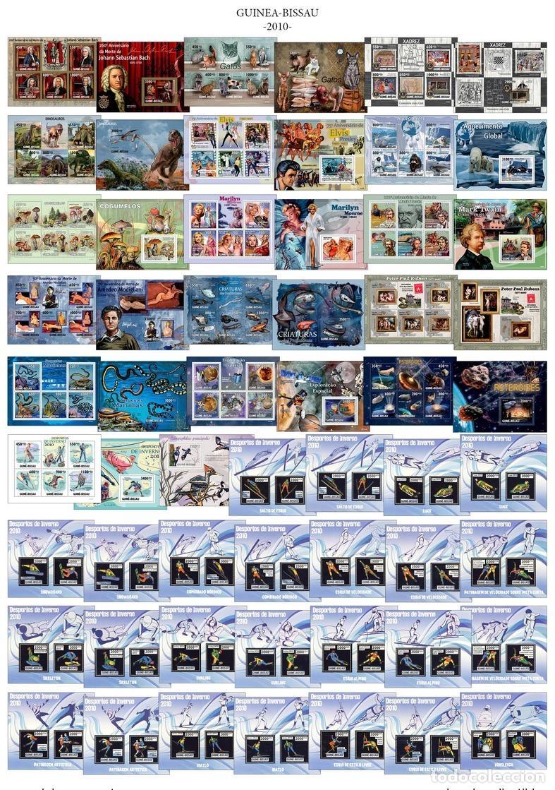 Stamps: Guinea Bissau 2010 A&ntilde;o completo Jahrgang Mi. 4545-5221 + Bloques S/S Blocks